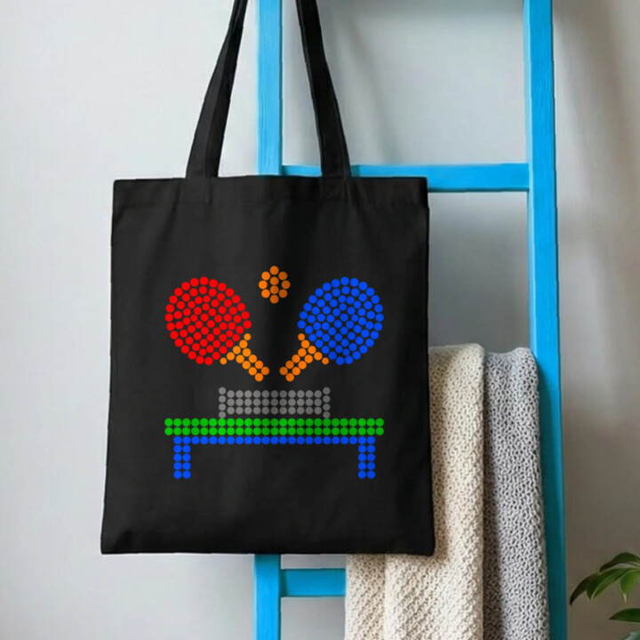 Stolní tenis z teček - den tečky - taška s potiskem