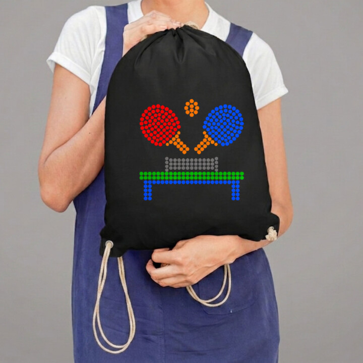 Stolní tenis z teček - den tečky - vak na záda s potiskem