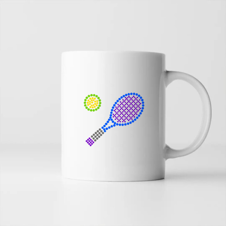 Tenis z teček - den tečky - hrnek s potiskem
