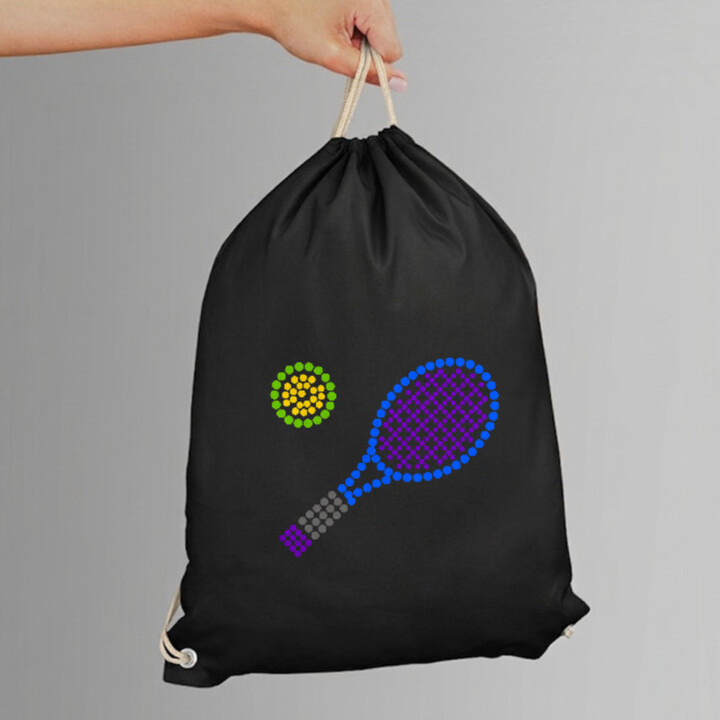 Tenis z teček - den tečky - vak na záda s potiskem