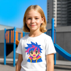 Anime dívka z teček - den tečky - dětské tričko s potiskem