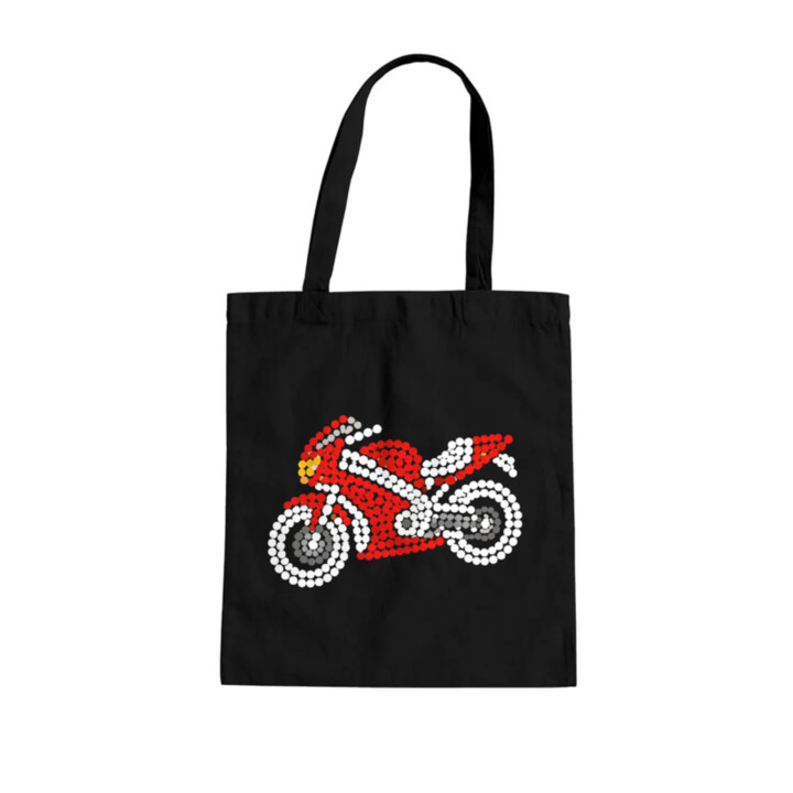 Motorka z teček - den tečky - taška s potiskem