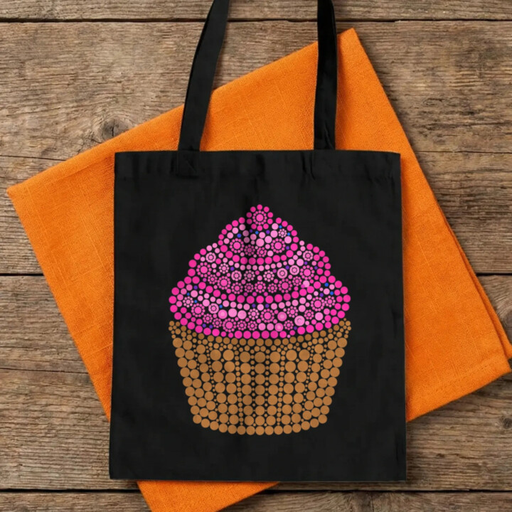 Muffin z teček - den tečky - taška s potiskem
