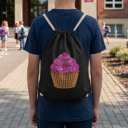 Muffin z teček - den tečky - vak na záda s potiskem