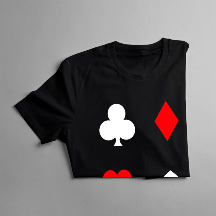 Poker  - kříže, piky, kára, srdce - pánské tričko s potiskem