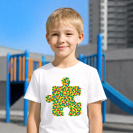 Puzzle z teček - den tečky - dětské tričko s potiskem