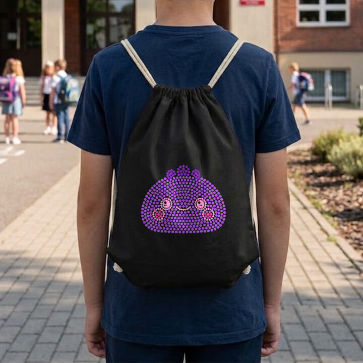 Squishy z teček - den tečky - vak na záda s potiskem