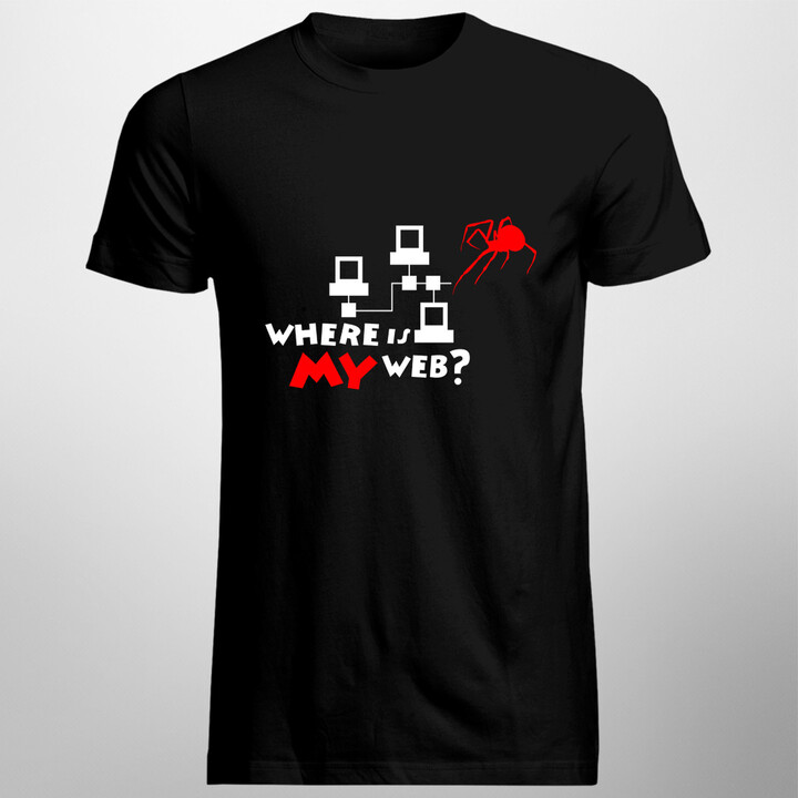 Where is my web? - pánské tričko s potiskem