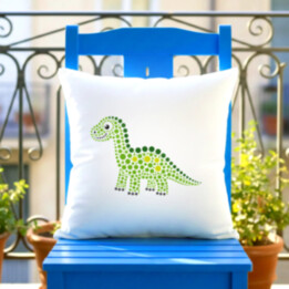 Dinosaurus z teček - den tečky - polštář s potiskem