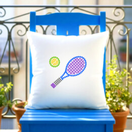 Tenis z teček - den tečky - polštář s potiskem