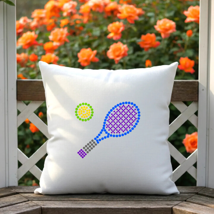 Tenis z teček - den tečky - polštář s potiskem
