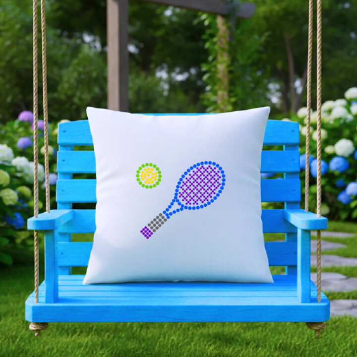 Tenis z teček - den tečky - polštář s potiskem