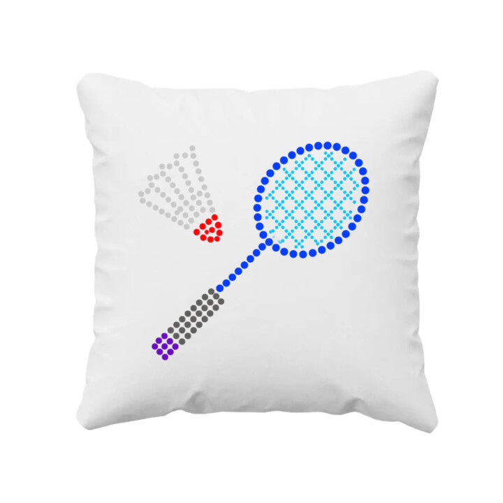 Badminton z teček - den tečky - polštář s potiskem