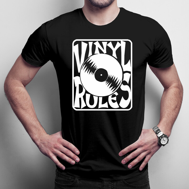 Vinyl Rules - pánské tričko s potiskem