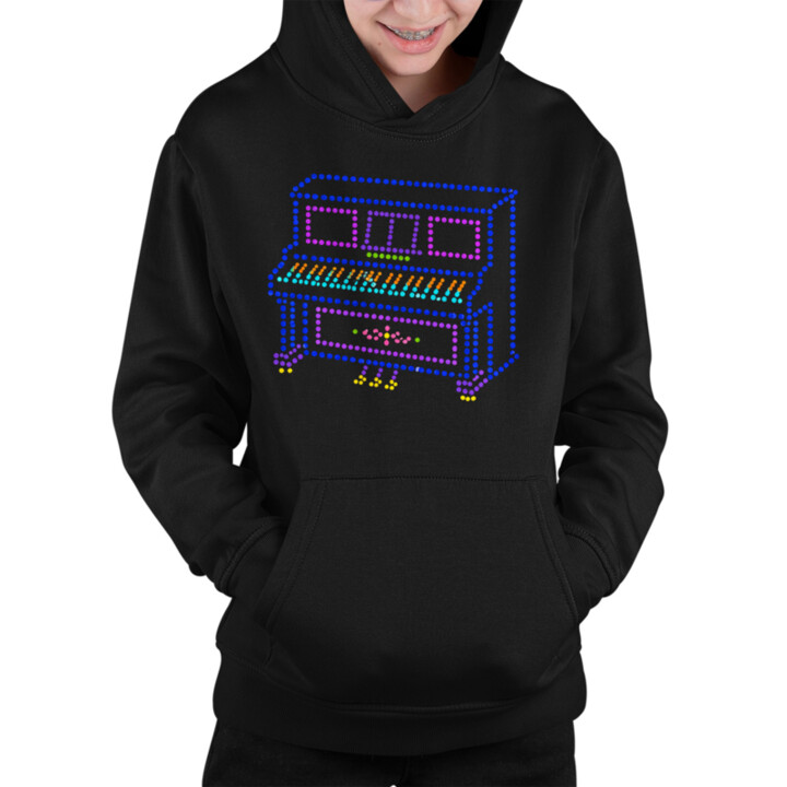 Piano z teček - den tečky - dětská mikina s potiskem
