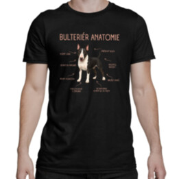 Anatomie bulteriéra - pánské tričko s potiskem