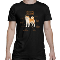 Anatomie akita-inu - pánské tričko s potiskem