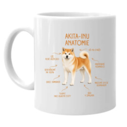 Anatomie akita-inu - hrnek s potiskem