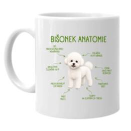 Anatomie bišonka - hrnek s potiskem