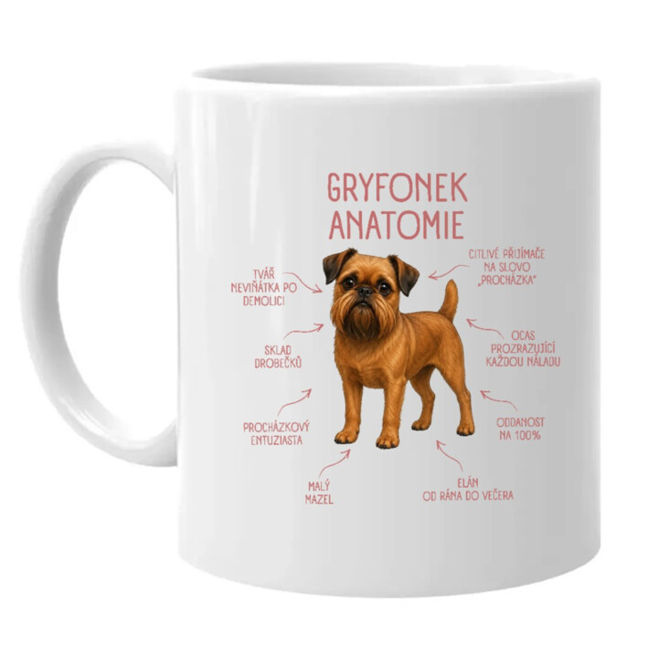 Anatomie gryfonka - hrnek s potiskem