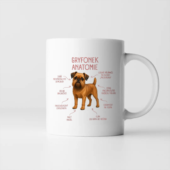 Anatomie gryfonka - hrnek s potiskem