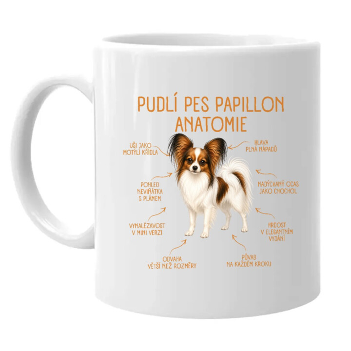 Anatomie papillona - hrnek s potiskem