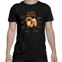 Anatomie pekinéze - pánské tričko s potiskem