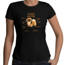 Anatomie pekinéze - dámské tričko s potiskem