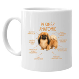 Anatomie pekinéze - hrnek s potiskem