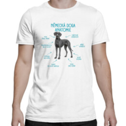 Anatomie německé dogy - pánské tričko s potiskem