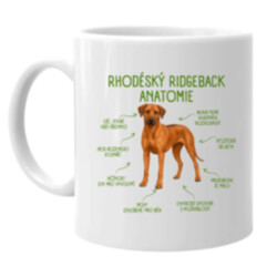 Anatomie rhodéského ridgebacka - hrnek s potiskem