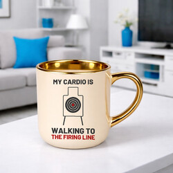 My cardio is walking to the firing line - elegantní hrnek pro střelce