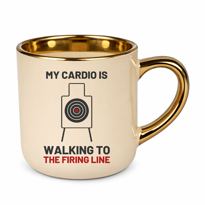My cardio is walking to the firing line - elegantní hrnek pro střelce