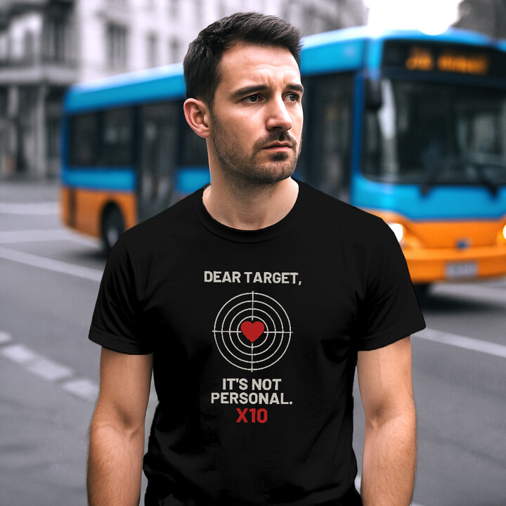 Dear target, it's not personal - pánské tričko pro střelce