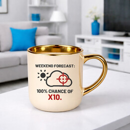 Weekend forecast: 100% chance of X10 - elegantní hrnek pro střelce