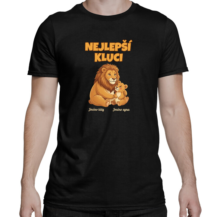 Nejlepší kluci - lvi se jmény - pánské tričko s potiskem - personalizovaný produkt