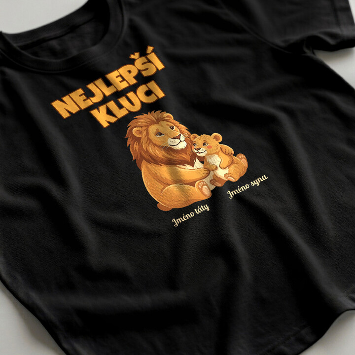 Nejlepší kluci - lvi se jmény - pánské tričko s potiskem - personalizovaný produkt