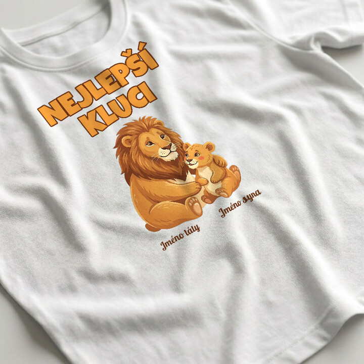Nejlepší kluci - lvi se jmény - pánské tričko s potiskem - personalizovaný produkt