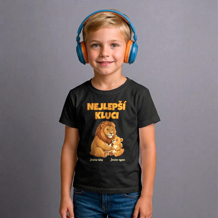 Nejlepší kluci - lvi se jmény - dětské tričko s potiskem - personalizovaný produkt
