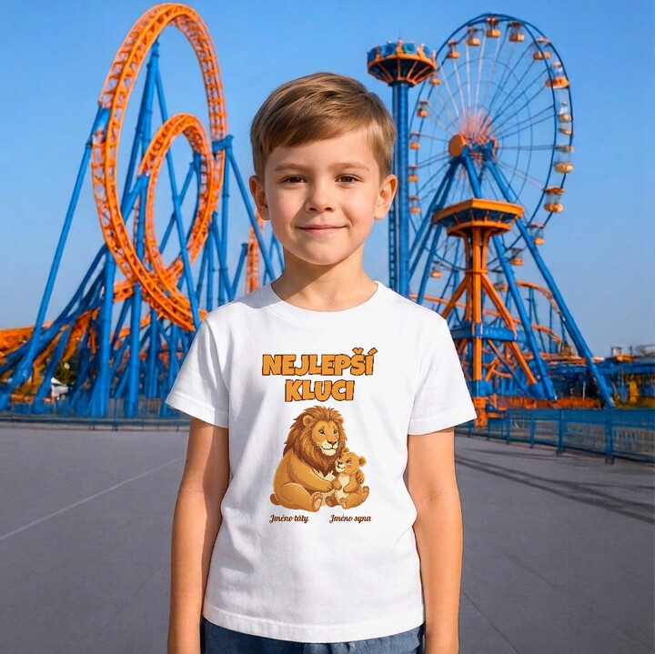 Nejlepší kluci - lvi se jmény - dětské tričko s potiskem - personalizovaný produkt