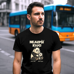 Nejlepší kluci - pandy se jmény - pánské tričko s potiskem - personalizovaný produkt