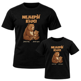 Set pro tátu a syna - Nejlepší kluci - medvědi se jmény - trička s potiskem - personalizovaný produkt