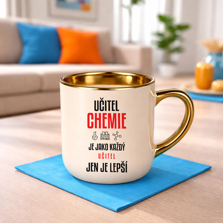 Učitel chemie je jako každý učitel, jen je lepší - elegantní hrnek na dárek