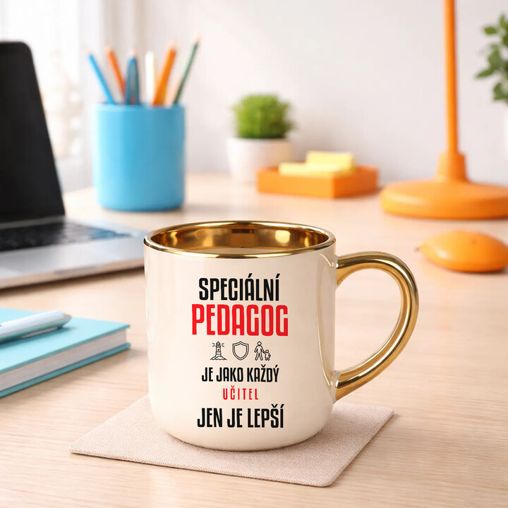 Speciální pedagog je jako každý učitel, jen je lepší - elegantní hrnek na dárek