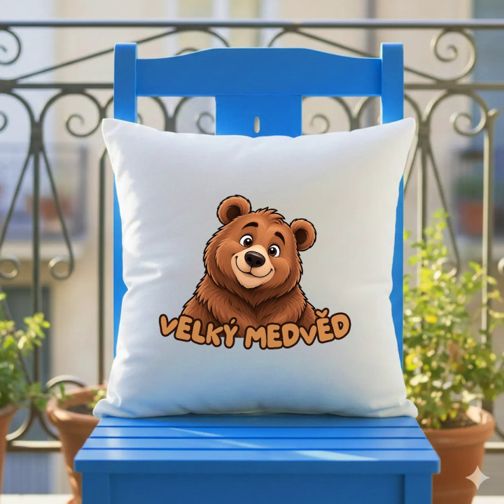 Velký medvěd - polštář s potiskem