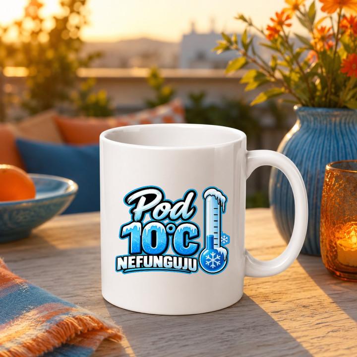 Pod 10°C nefunguju - hrnek s potiskem
