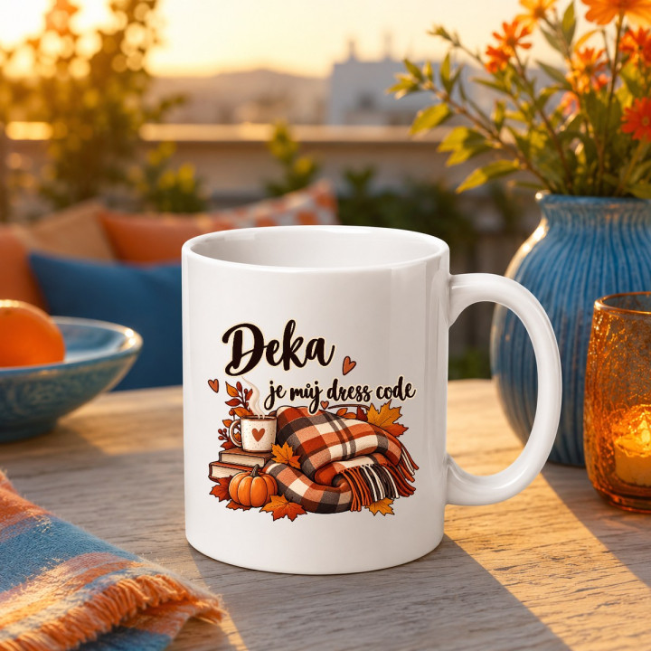 Deka je můj dress code - hrnek s potiskem