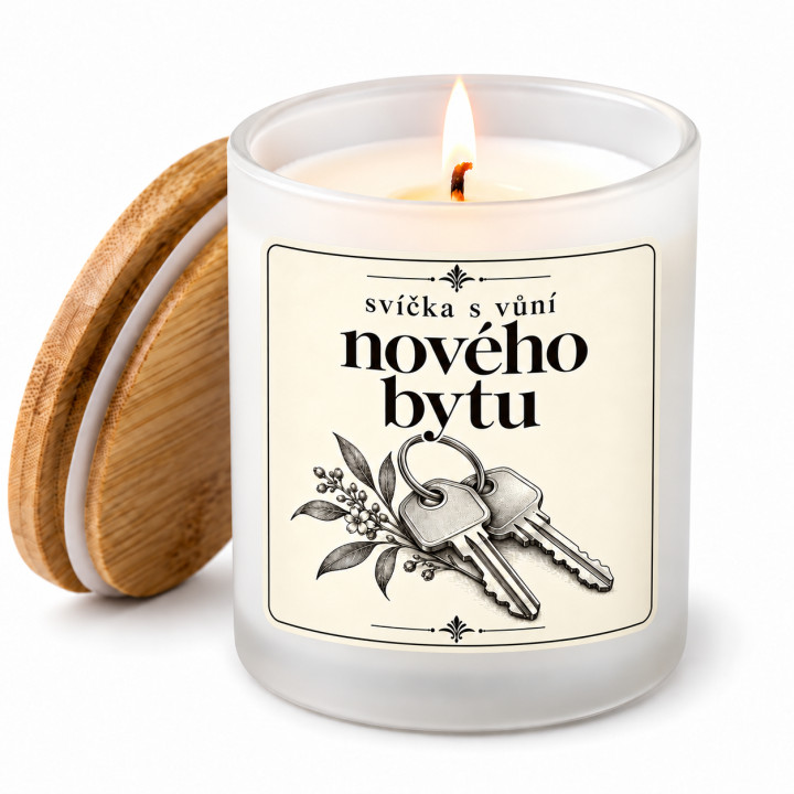 Svíčka s vůní nového bytu - vonná svíčka jako dárek ke kolaudaci