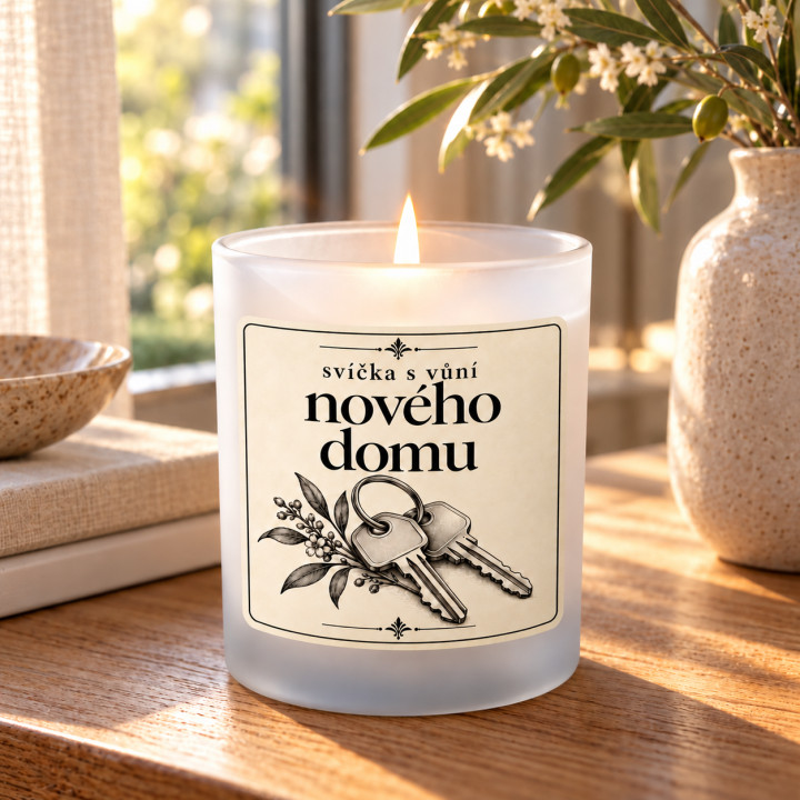 Svíčka s vůní nového domu - vonná svíčka jako dárek ke kolaudaci
