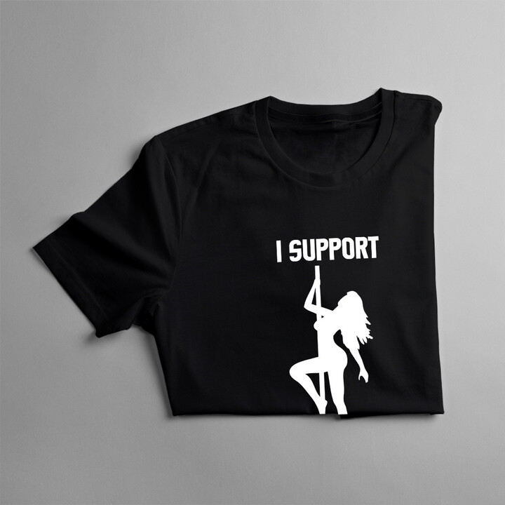 I support single moms - pánské tričko s potiskem